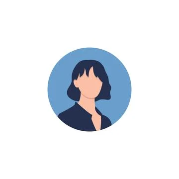 Round profile image of female avatar Stock-Illustration