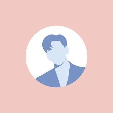 Round profile image Ilustración de archivo