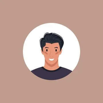 Round profile image of man avatar Stockillustratie