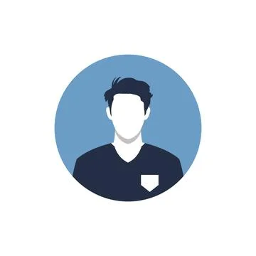 Round profile image of man avatar Illustrazione stock