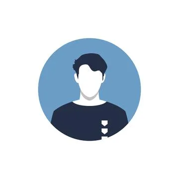 Round profile image of man avatar Stock-Illustration