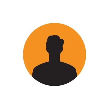 Round profile image of man avatar Stock Illustration