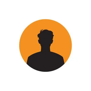 Round profile image of man avatar Illustrazione stock