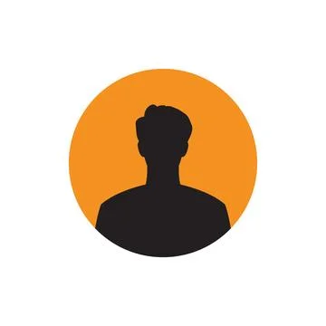 Round profile image of man avatar Stockillustratie