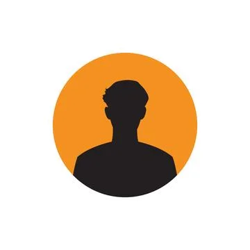 Round profile image of man avatar Stockillustratie