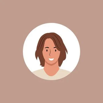 Round profile image of woman avatar Stockillustratie