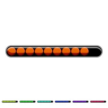 Round progress bar cartoon vector graphic Stock Illustration