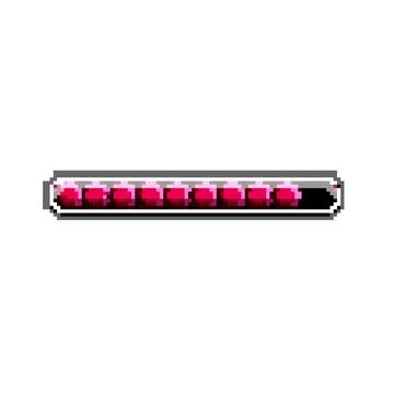 Round progress bar pixel art vector illustration Stock Illustration