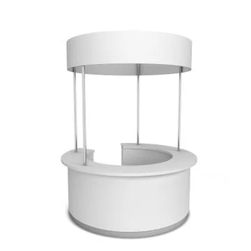 Round promotion stand Stock Illustration