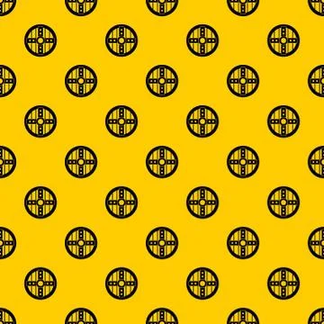 Round protective shield pattern vector 스톡 일러스트