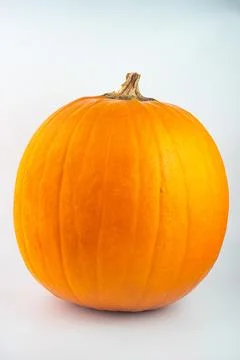 Round pumpkin isolated on a white background.Halloween Pumpkin Stock Photos