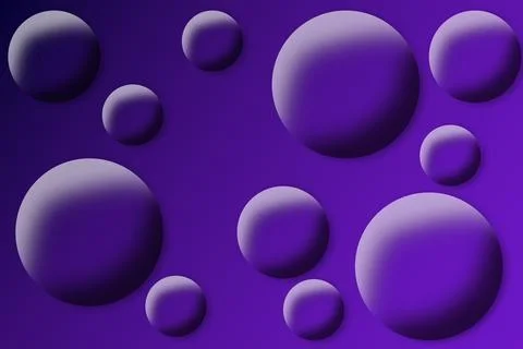Round purple bubble balls shape foam bubbles liquid water fluid shiny soap ball Illustrazione stock