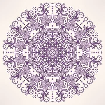 Round purple pattern 库存插图