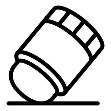 Round push button switch being pressed down icon Stock Illustration