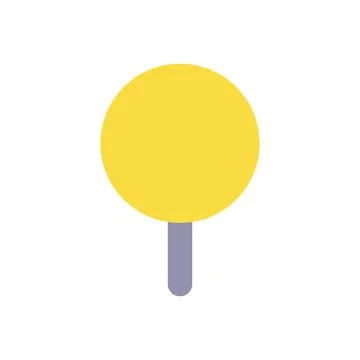 Round pushpin flat color ui icon Stock Illustration
