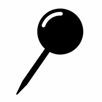Round pushpin icon Stock Illustration