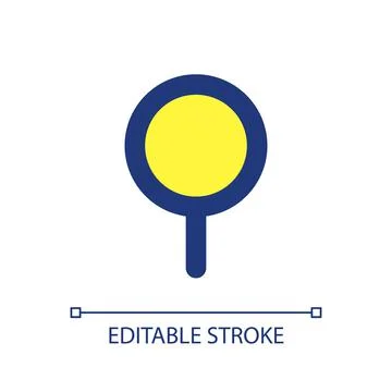 Round pushpin pixel perfect RGB color ui icon Stock Illustration
