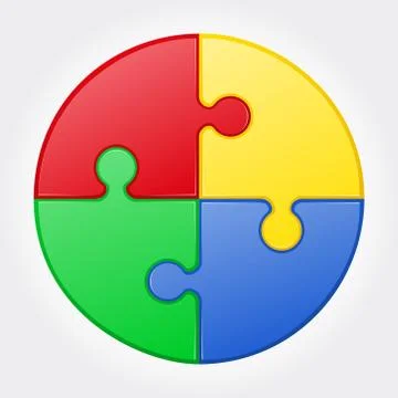 Round puzzle vector illustration Stock Illustration