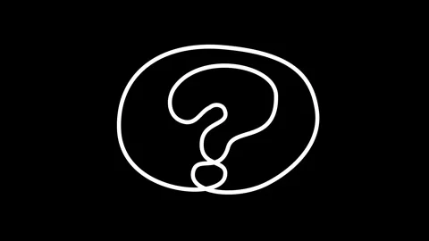 Round question mark enless looping Stock Footage 296544306