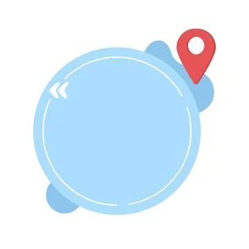 Round quote textbox with flat editable objects 스톡 일러스트