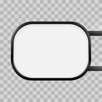 Round rectangular signage light box signboard. Vector rectangle lightbox sign Illustrazione stock