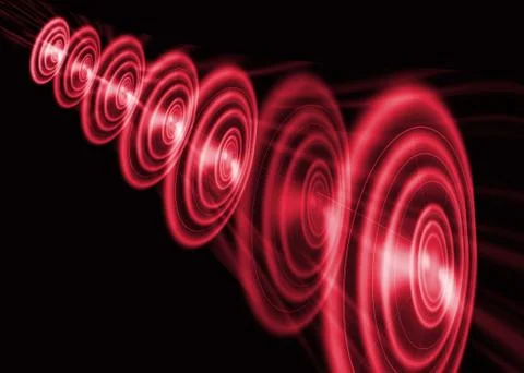 Round red abstract background Stock-Illustration