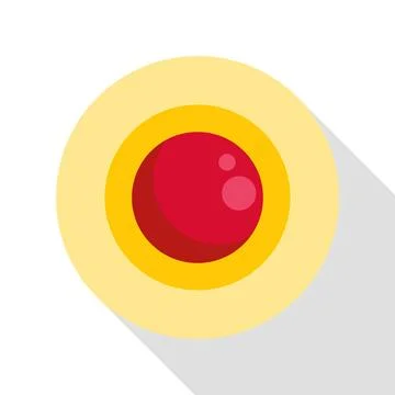 Round red and yellow candy flat illustration Stock Illustration