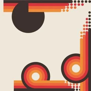 Round red back pattern design Stock Illustration