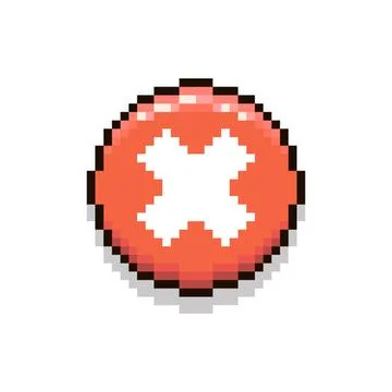 Round red cancel interface button Illustrazione stock