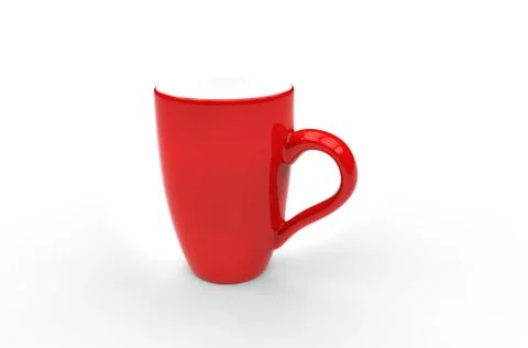 Round Red Coffee Mug Stock Illustration