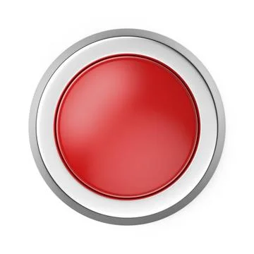 Round red emergency button Round red emergency button, isolated on white b... Stock Photos