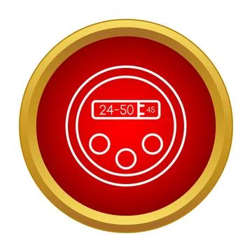 Round red indicator showing number measurement values Stock Illustration