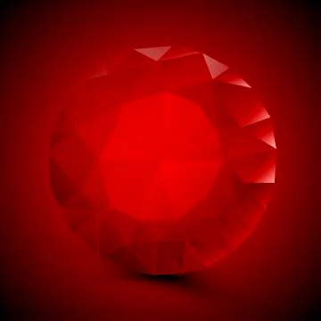 Round red ruby Stock Illustration