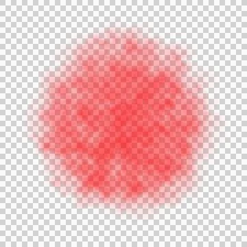 Round red smoke cloud on transparent background soft Illustrazione stock