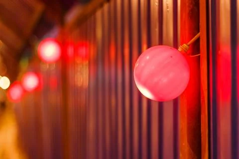 Round red warning lights Stock Photos