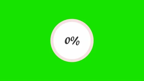 Round red - white graph on a green bg Stock Footage 201653396
