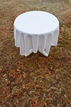 Round restaurant table Stock Photos