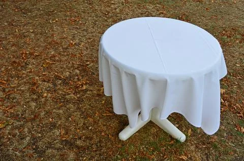 Round restaurant table Foto stock