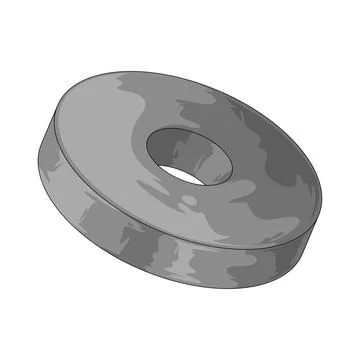 Round ring magnet illustration Stock Illustration