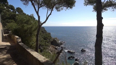 Round roads through Lloret de Mar, Costa brava Stock Footage 112325672