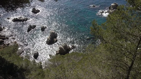 Round roads through Lloret de Mar, Costa brava Stock Footage 112328221
