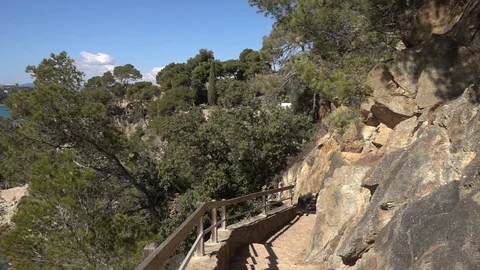 Round roads through Lloret de Mar, Costa brava Stock Footage 112381910