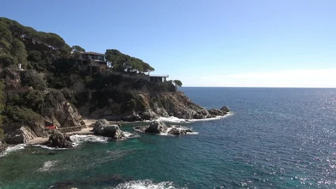 Round roads through Lloret de Mar, Costa brava Stock Footage 112384369