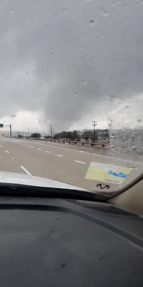 Round Rock Texas Tornado Viewed From Interstate, Round Rock, Texas, USA - 21 Mar Video stock 205426602