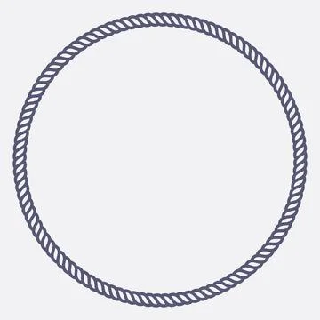 Round Rope Border Frame Stock Illustration