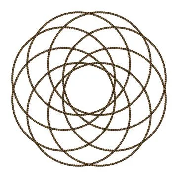 Round Rope Circle Pattern Stock Illustration