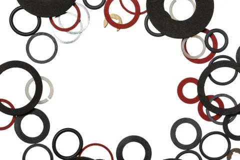 Round rubber gaskets Stock Photos