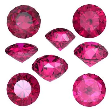 Round ruby Stock Photos