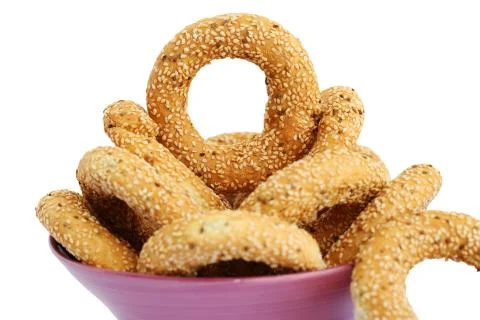 Round rusks Stock Photos