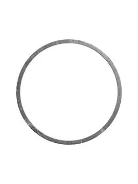 Round rusty cast iron frame is isolated. The metal is heavily weathered and.. Stock Photos